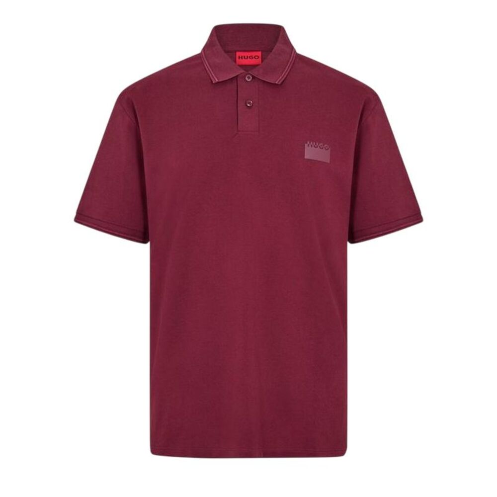 Hugo Mens Collared Short-Sleeved Polo Shirt / Dark Red